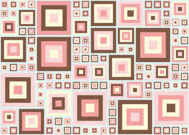 Soyut Geometrik Desen, üretken hesaplama sanatı, vektör illüstrasyonu  