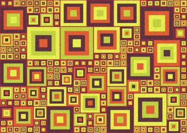 Soyut Geometrik Desen, üretken hesaplama sanatı çizimi  