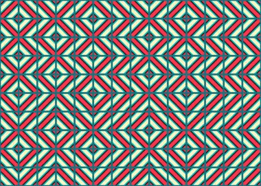 Soyut Geometrik Desen, üretken hesaplama sanatı çizimi  