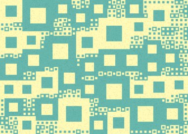 Soyut Geometrik Desen, üretken hesaplama sanatı çizimi  