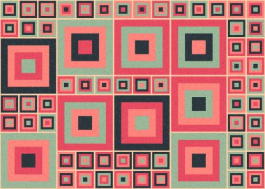 Soyut Geometrik Desen, üretken hesaplama sanatı, vektör illüstrasyonu  