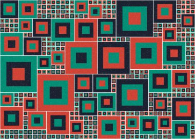 Soyut Geometrik Desen, üretken hesaplama sanatı çizimi  