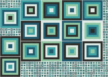 Soyut Geometrik Desen, üretken hesaplama sanatı, vektör illüstrasyonu  