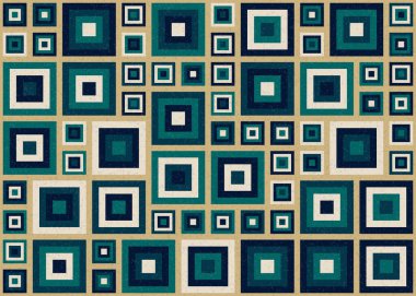 Soyut Geometrik Desen, üretken hesaplama sanatı, vektör illüstrasyonu  