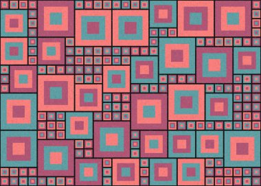 Soyut Geometrik Desen Üretken hesaplama sanatı, vektör illüstrasyonu