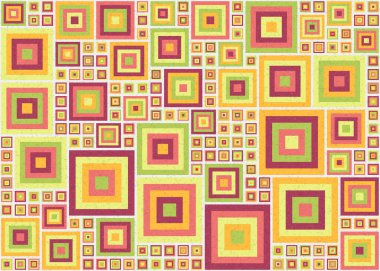 Soyut Geometrik Desen, üretken hesaplama sanatı, vektör illüstrasyonu  