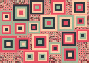 Soyut Geometrik Desen, üretken hesaplama sanatı, vektör illüstrasyonu  