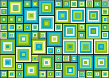 Soyut Geometrik Desen, üretken hesaplama sanatı, vektör illüstrasyonu  