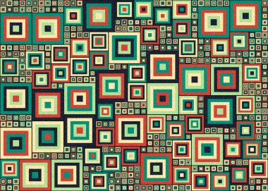 Soyut Geometrik Desen, üretken hesaplama sanatı, vektör illüstrasyonu  