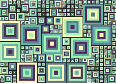 Soyut Geometrik Desen, üretken hesaplama sanatı çizimi  