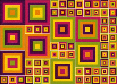 Soyut Geometrik Desen, üretken hesaplama sanatı, vektör illüstrasyonu  