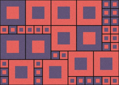 Soyut Geometrik Desen, üretken hesaplama sanatı, vektör illüstrasyonu  