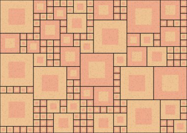 Soyut Geometrik Desen, üretken hesaplama sanatı, vektör illüstrasyonu  