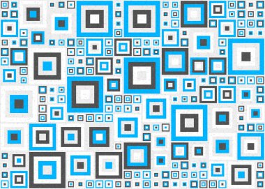 Soyut Geometrik Desen, üretken hesaplama sanatı çizimi  