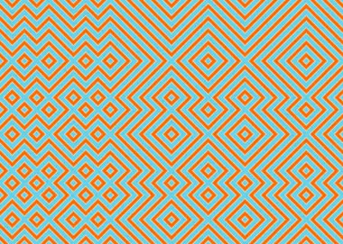 Soyut Geometrik Desen, üretken hesaplama sanatı çizimi  