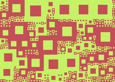 Soyut Geometrik Desen, üretken hesaplama sanatı, vektör illüstrasyonu  