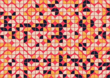 Soyut Geometrik Desen, üretken hesaplama sanatı çizimi 