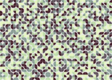 Soyut geometrik üretken hesaplama deseni, vektör illüstrasyonu 