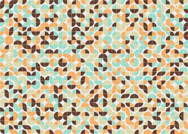 Soyut Geometrik Desen, üretken hesaplama sanatı çizimi 