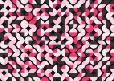 Soyut Geometrik Desen, üretken hesaplama sanatı, vektör illüstrasyonu 