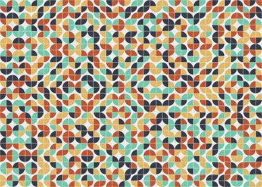 Soyut geometrik üretken hesaplama deseni, vektör illüstrasyonu 