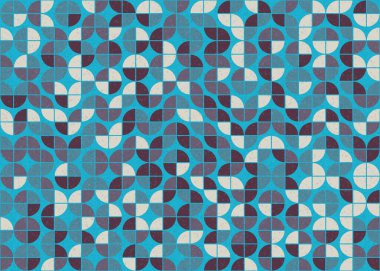 Soyut Geometrik Desen, üretken hesaplama sanatı, vektör illüstrasyonu 