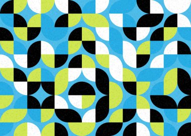 Soyut geometrik üretken hesaplama deseni, vektör illüstrasyonu 