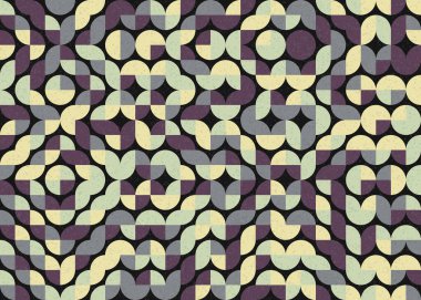 Soyut geometrik üretken hesaplama deseni, vektör illüstrasyonu 