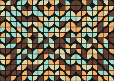 Soyut geometrik üretken hesaplama deseni, vektör illüstrasyonu 