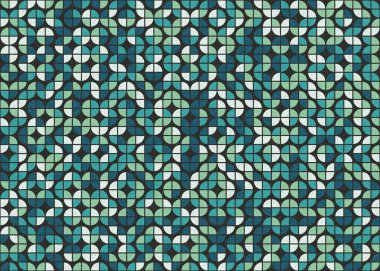 Soyut Geometrik Desen, üretken hesaplama sanatı çizimi 