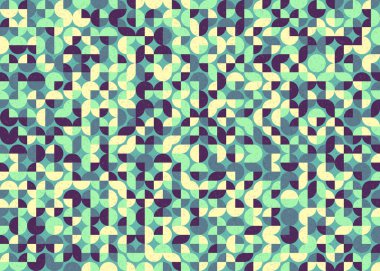 Soyut Geometrik Desen, üretken hesaplama sanatı çizimi 