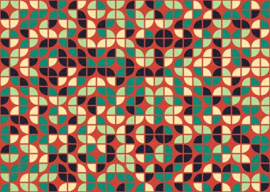 Soyut geometrik üretken hesaplama deseni, vektör illüstrasyonu