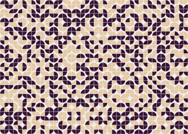 Soyut geometrik üretken hesaplama deseni, vektör illüstrasyonu 