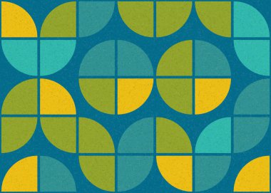 Soyut Geometrik Desen, üretken hesaplama sanatı çizimi  