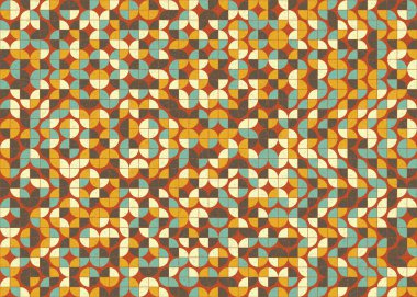 Soyut Geometrik Desen, üretken hesaplama sanatı çizimi  