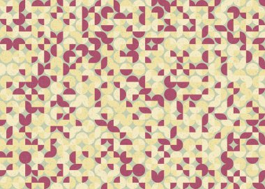 Soyut Geometrik Desen, üretken hesaplama sanatı çizimi  