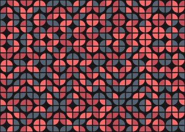 Soyut Geometrik Desen, üretken hesaplama sanatı çizimi 