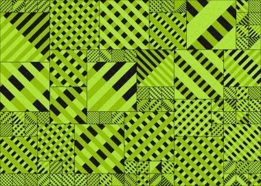 Soyut Geometrik Desen, üretken hesaplama sanatı, vektör illüstrasyonu 