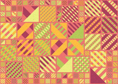 Soyut Geometrik Desen Üretken hesaplama sanatı, vektör illüstrasyonu