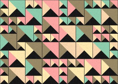 Soyut Geometrik Desen Üretken hesaplama sanatı, vektör illüstrasyonu