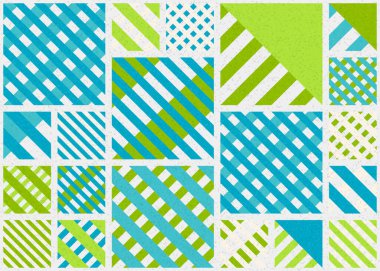 Soyut Geometrik Desen, üretken hesaplama sanatı, vektör illüstrasyonu 