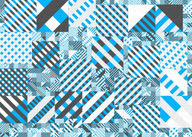 Soyut Geometrik Desen Üretken hesaplama sanatı, vektör illüstrasyonu