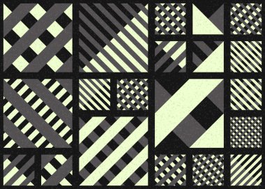 Soyut Geometrik Desen Üretken hesaplama sanatı, vektör illüstrasyonu