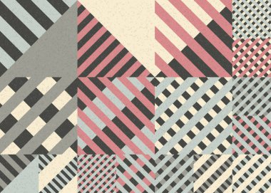 Soyut Geometrik Desen, üretken hesaplama sanatı, vektör illüstrasyonu 