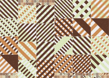 Soyut Geometrik Desen, üretken hesaplama sanatı, vektör illüstrasyonu 