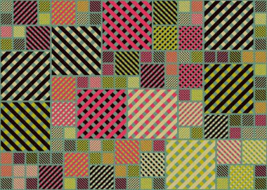 Soyut Geometrik Desen Üretken hesaplama sanatı, vektör illüstrasyonu