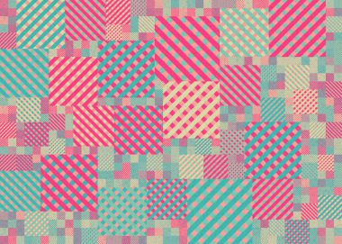 Soyut Geometrik Desen Üretken hesaplama sanatı, vektör illüstrasyonu