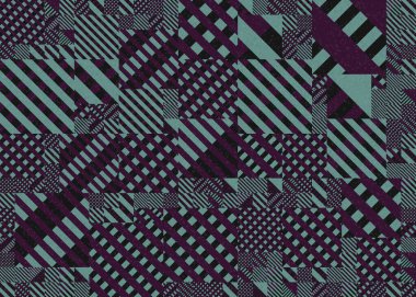 Soyut Geometrik Desen Üretken hesaplama sanatı, vektör illüstrasyonu