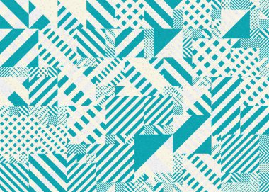 Soyut Geometrik Desen Üretken hesaplama sanatı, vektör illüstrasyonu