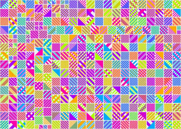 Abstraktes Geometrisches Muster Generative Computerkunst Vektorillustration — Stockvektor